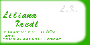 liliana kredl business card